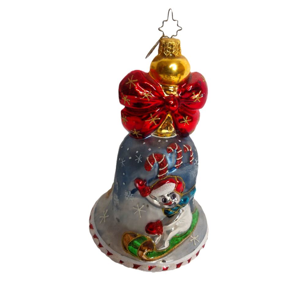 Christopher Radko Bells Of Cedar Hill Winter Wonder Chimes Christmas Ornament